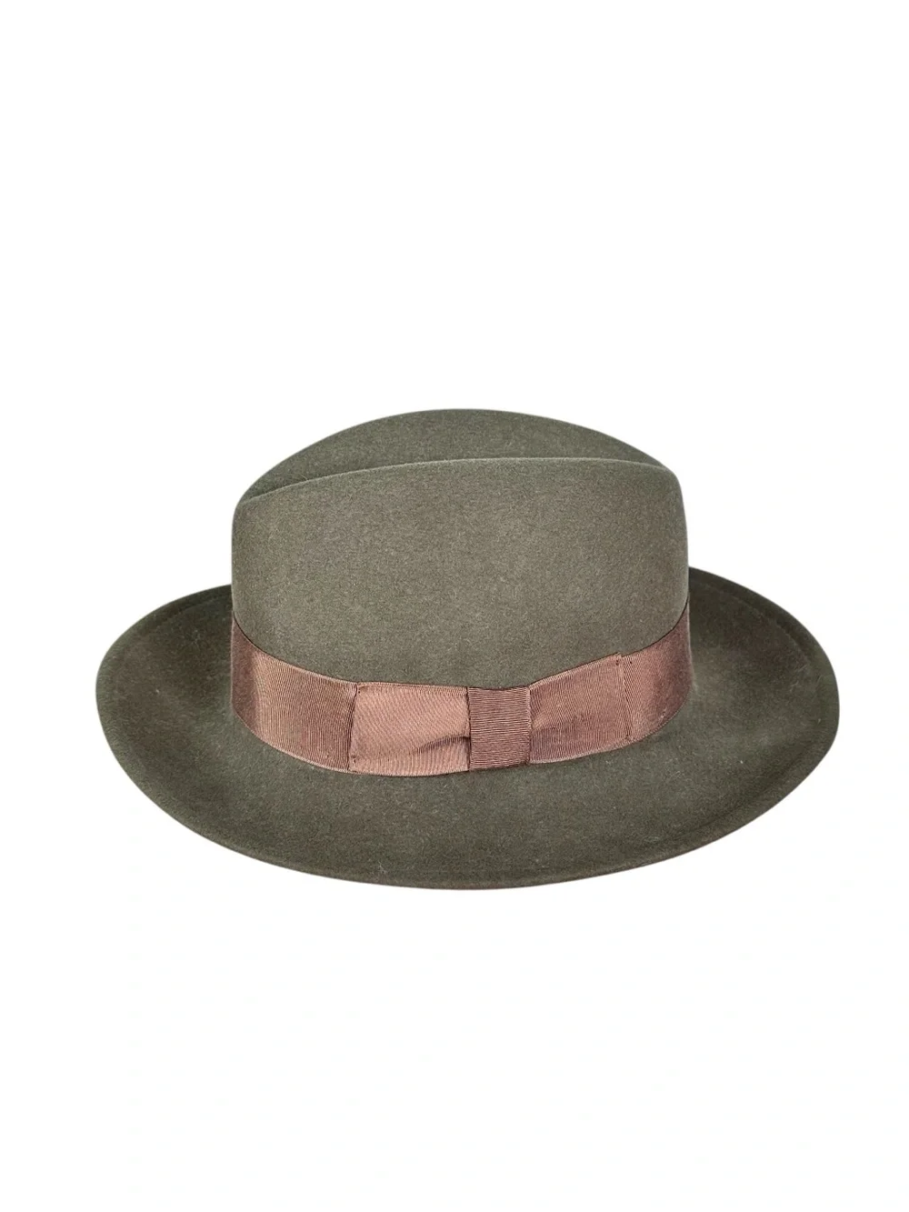 VINTAGE Wool Felted Poet Hat Fedora - Picture 2 of 10
